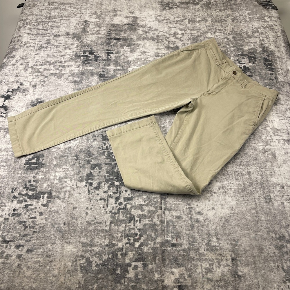 Duck Head Men 33x30 Beige Chino Pants Regular Fit Stretch Khaki